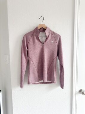 Adidas Golf Small Mauve Pink Heathered 1/4 Zip Pullover Jacket